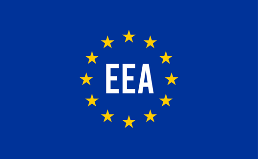 The flag of the European Union with 12 stars encircling the abbreviation of European Accessibility Act, EAA