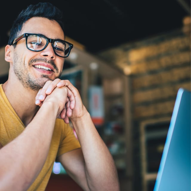 Man working on laptop 