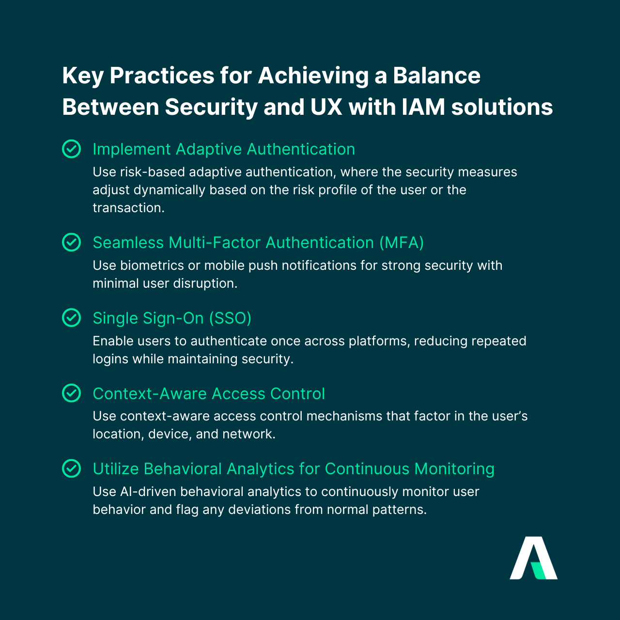 Practices for balancing security and UX with IAM